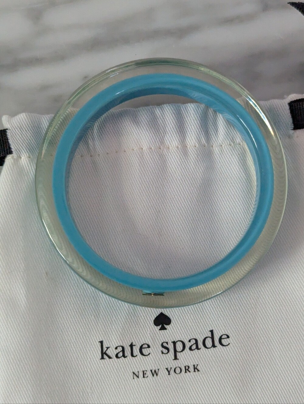 kate spade Turquoise Around Town Bangle with Gold Spade Accent - New In Dust Bag - Picture 2 of 16